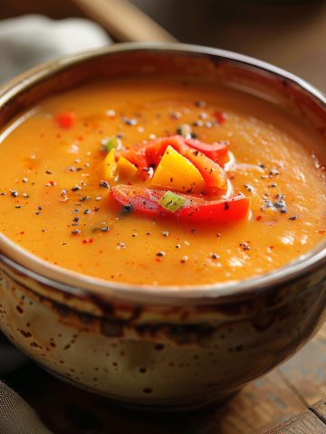 Red and Yellow Pepper Soup Recipe