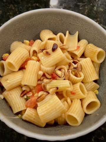 Tomato Mozzarella Corn Pasta Recipe