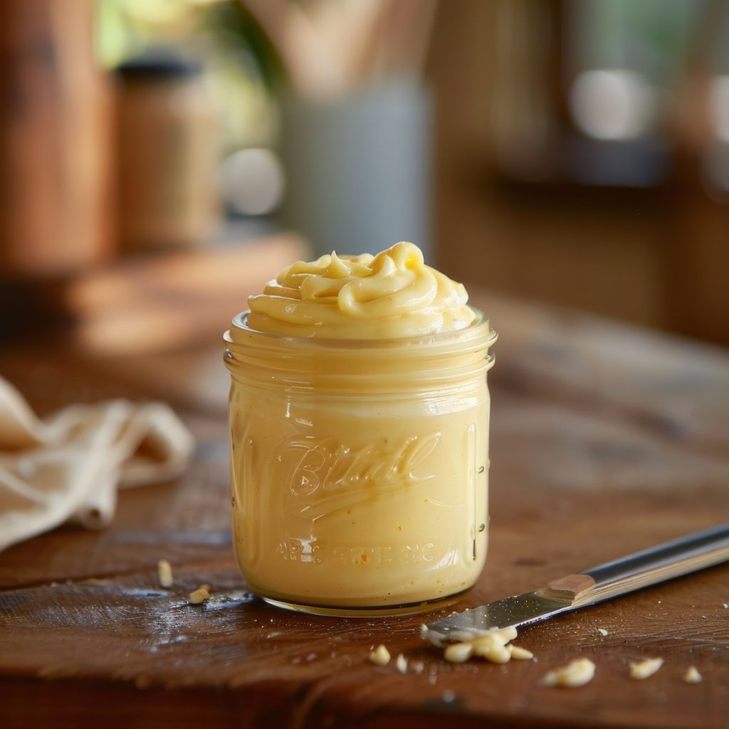 Jar of Homemade Mayonnaise