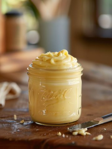 Jar of Homemade Mayonnaise