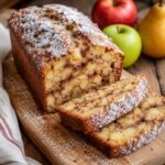 Sliced apple pear cake