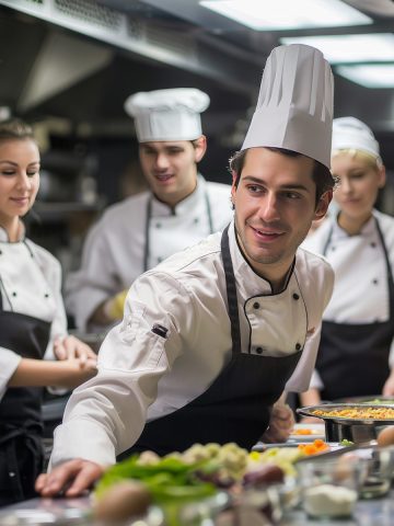 Culinary Teacher with Students