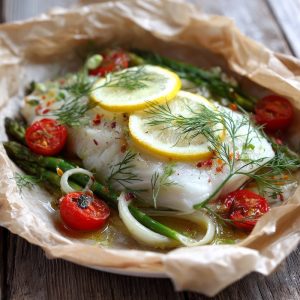 fish in parchment paper