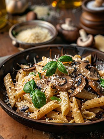 Penne Pasta with Wild Mushroom Sauce Recipe