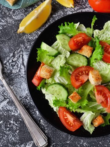 Tuscan Tomato Cucumber Bread Salad