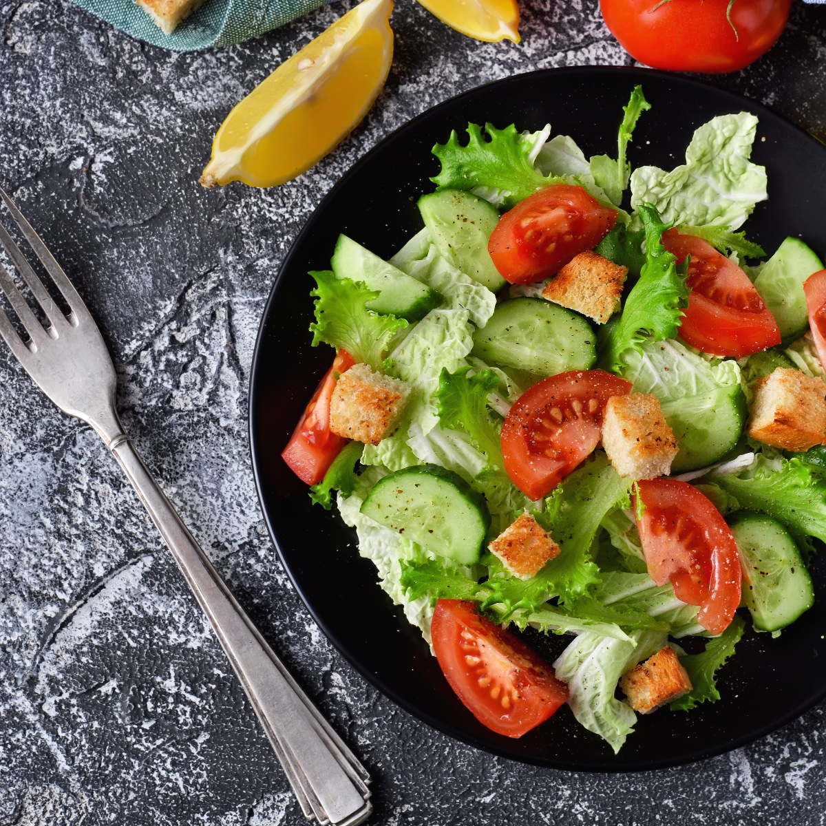 Tuscan Tomato Cucumber Bread Salad