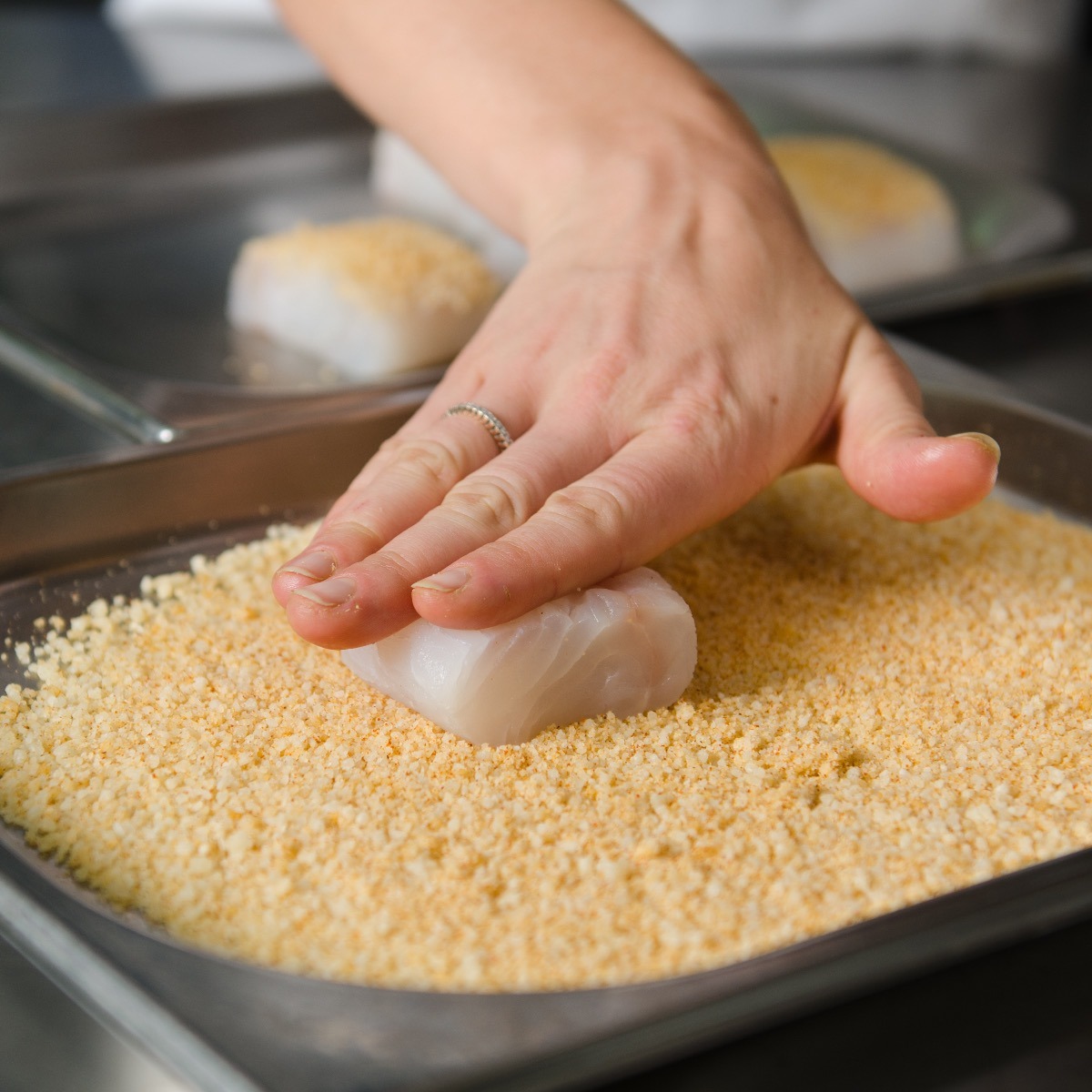 Coating Fish with Breadcrumbs