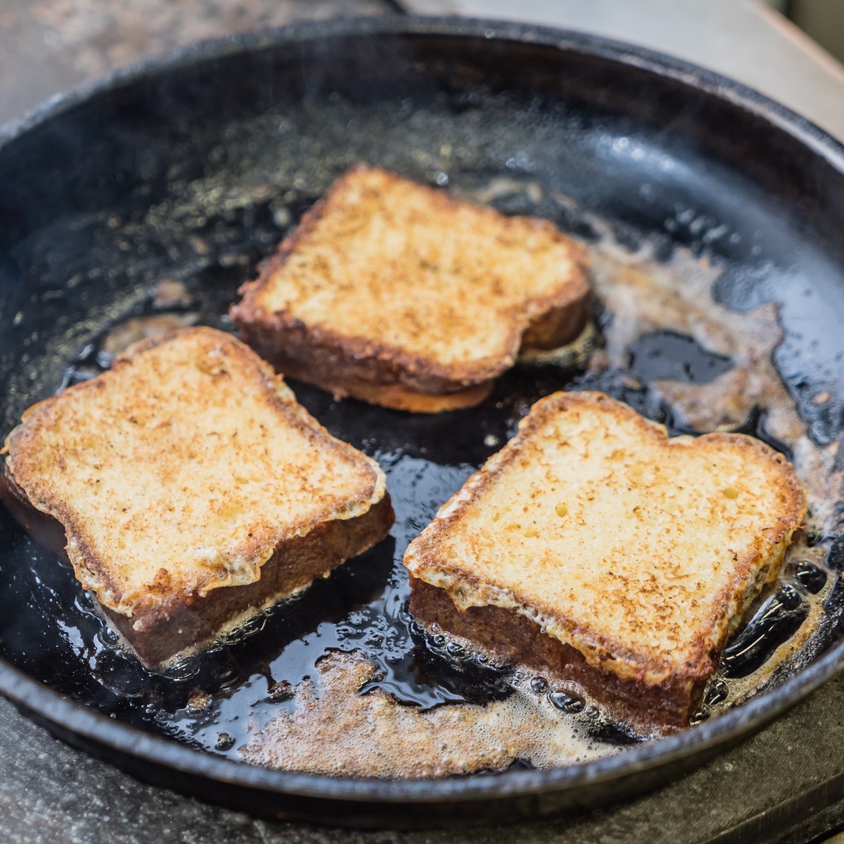 French Toast in Fry Pan