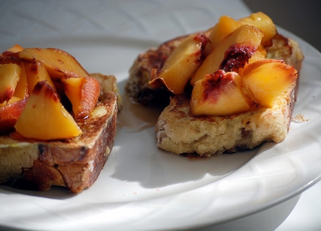 French Toast with Peaches