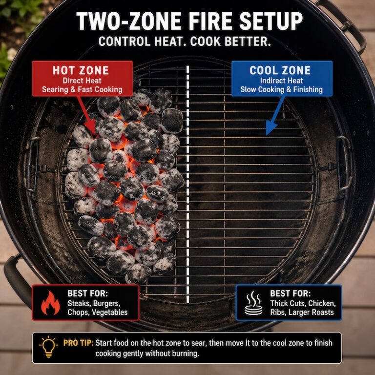 Grill Zones to control heat
