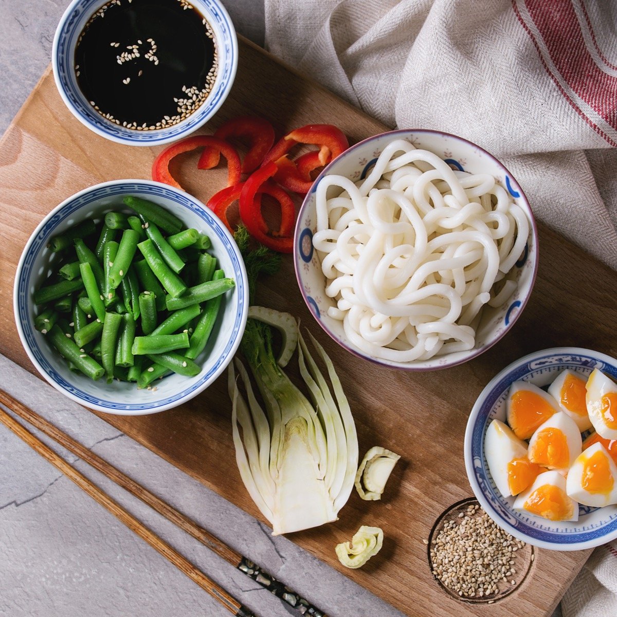 Mise en Place Stir Fry Ingredients