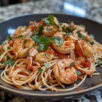 Pasta with shrimp and cilantro recipe