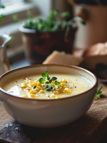 Cream of Corn Soup with Shrimp Butter Recipe