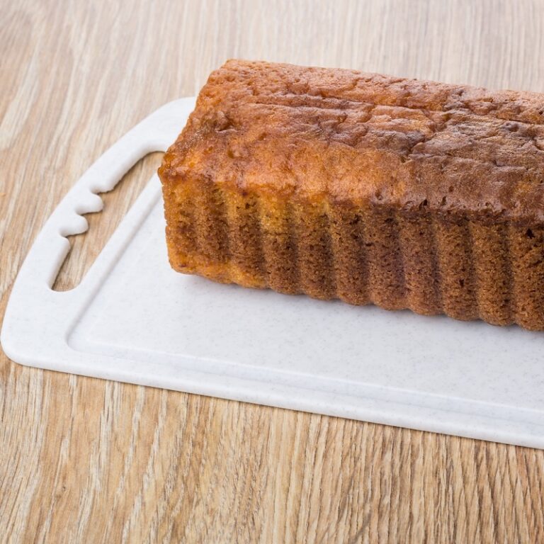 Bread on a plastic cutting board