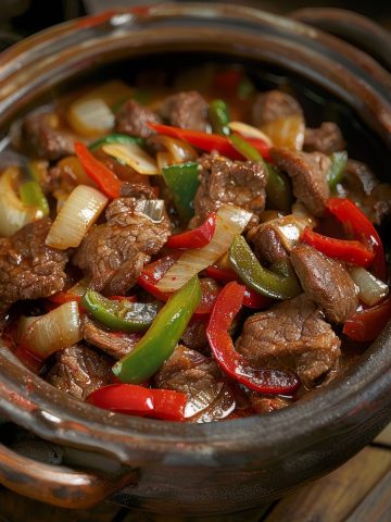 Clay Pot Beef and Peppers Recipe