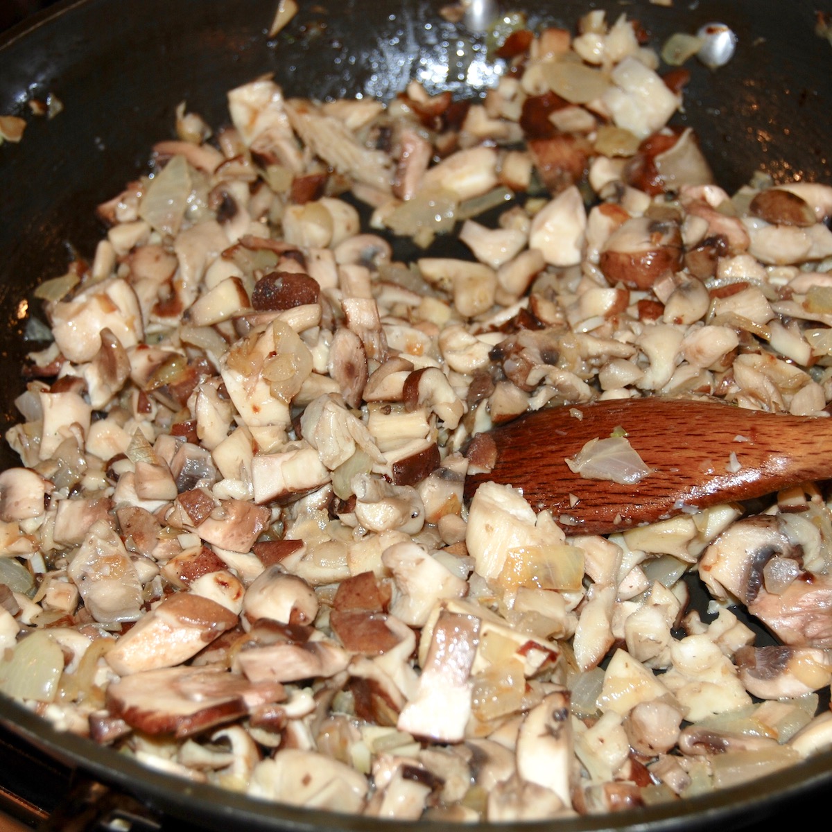 Making Mushroom Risotto