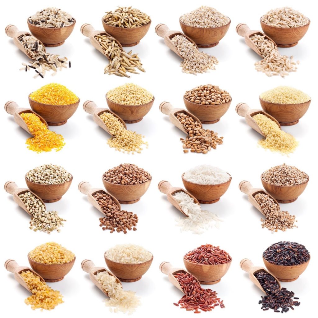 collection of healthy grains