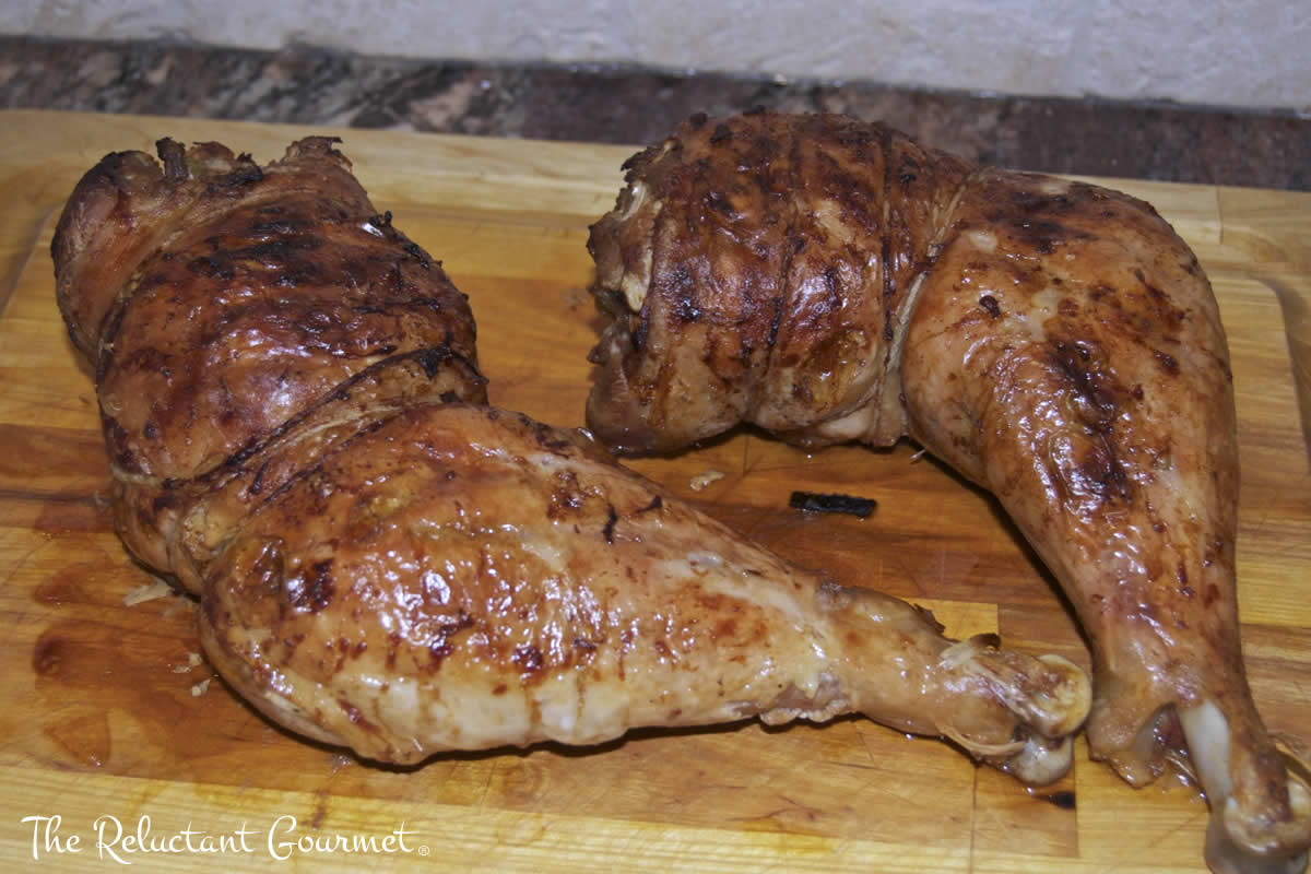 Cooked Stuffed Turkey Legs