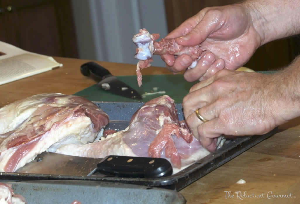 Removing Turkey Thigh Bone