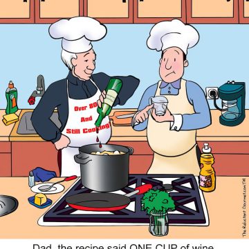 Cooking Cartoon about Cooking with my Dad