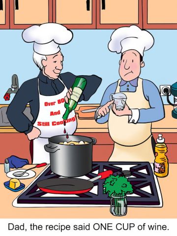 Cooking Cartoon about Cooking with my Dad