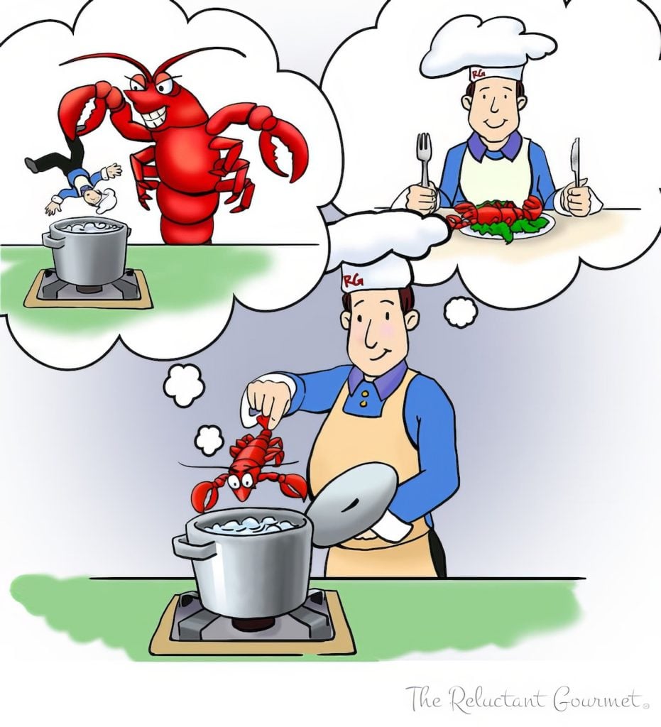 Cooking Cartoon - A lobsters point of view