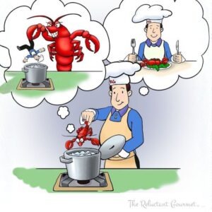 Cooking Cartoon - A lobsters point of view
