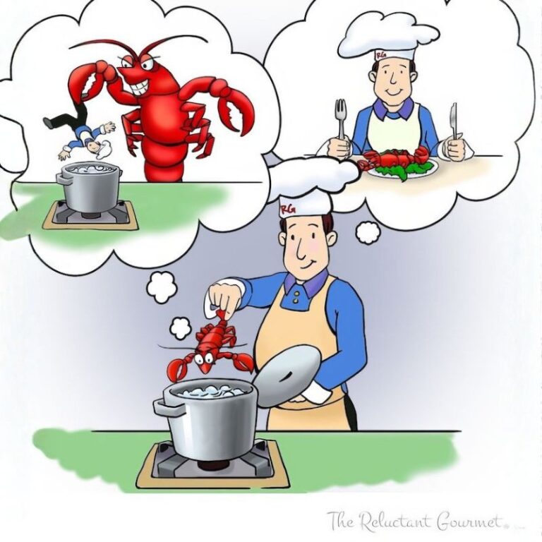 Cooking Cartoon - A lobsters point of view