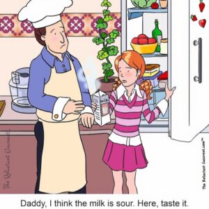 Cooking Cartoon about Sour Milk