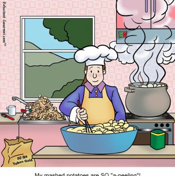 Cooking Cartoon about Cooking Mashed Potatoes