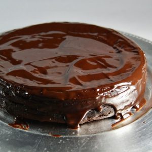 A classic flowerless chocolate cake.