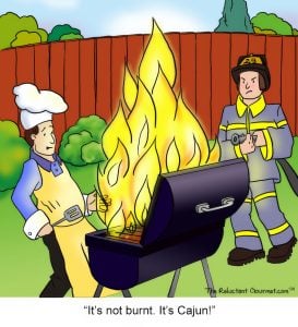 Cooking Cartoon about Grilling