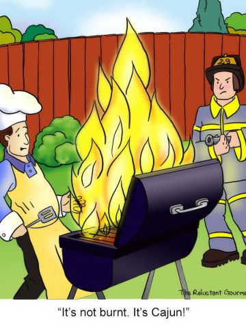 Cooking Cartoon about Grilling