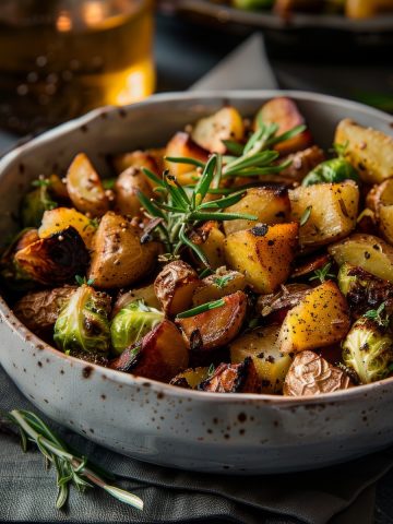 Roasted Potatoes and Brussels Sprouts Recipe