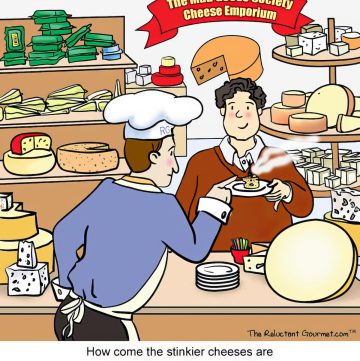 Cooking Cartoon about Stinky Cheese