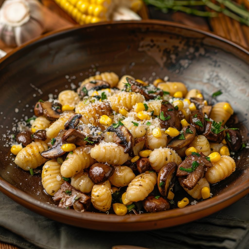 Potato Gnocchi with Hen of the Woods Mushrooms