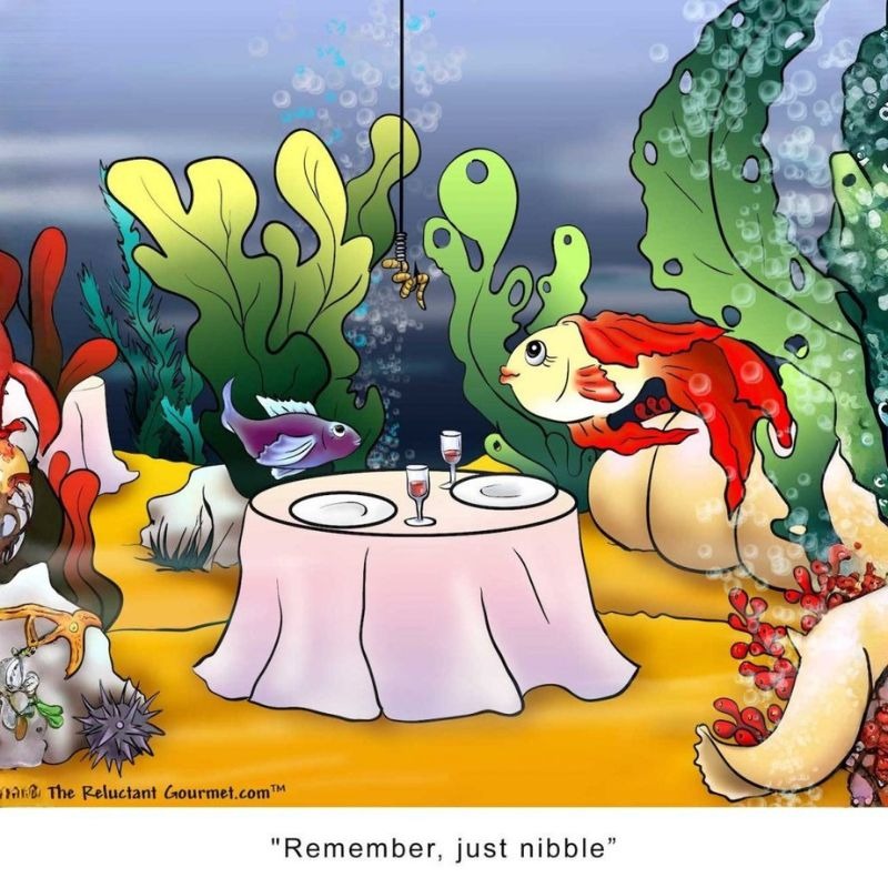 Reluctant Gourmet Cartoon called Just Nibble
