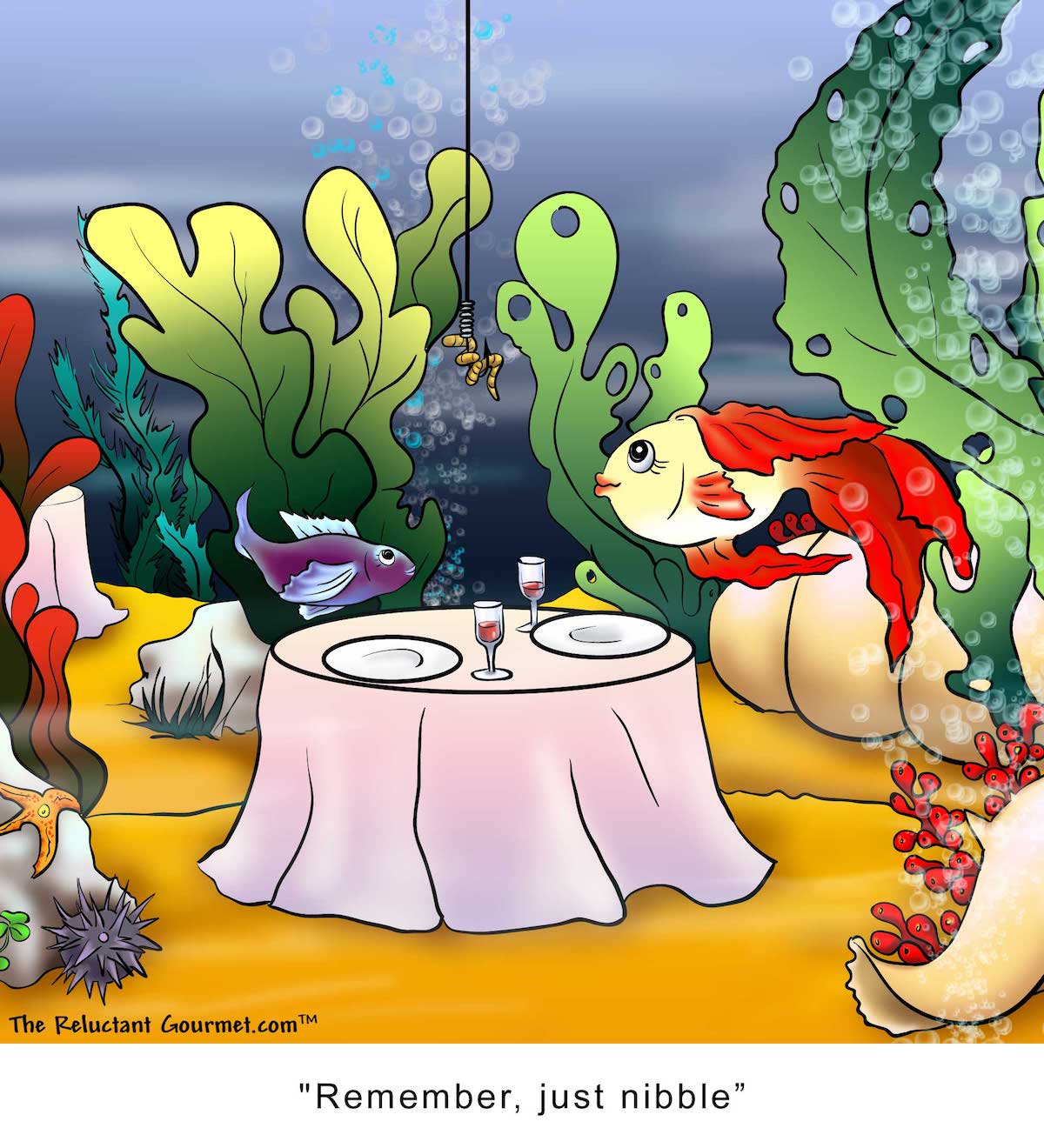 Dinning Fish Cartoon