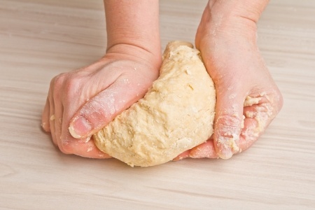 Don't use oil when kneading bread