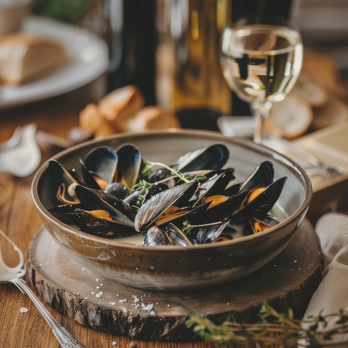 Steamed Mussels in Wine Sauce Recipe