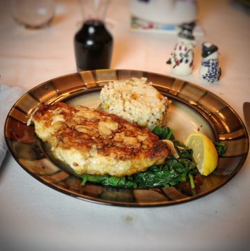 Pan Roasted Chicken with Sauteed Spinach