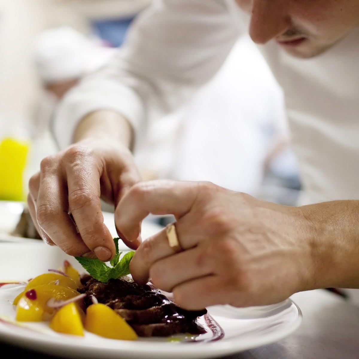 chef plating food