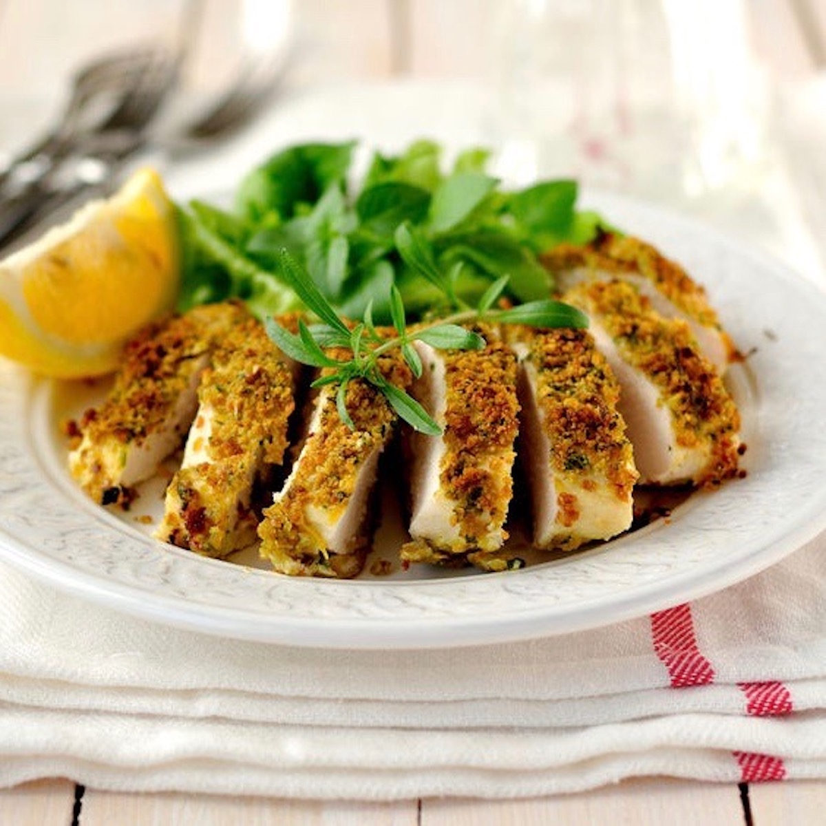 Nut Crusted Chicken Breasts