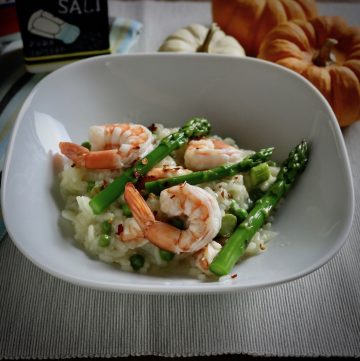 Shrimp Risotto Recipe with Asparagus