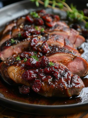 Dried Cherry Cognac Sauce Recipe