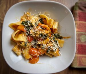 Fresh Parpardelle Pasta with Spinach