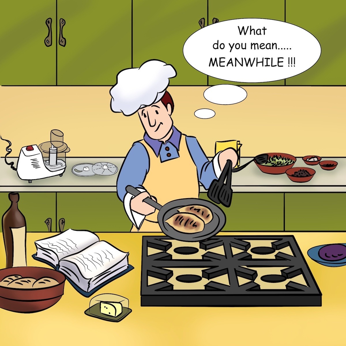 Cooking Cartoon Meanwhile