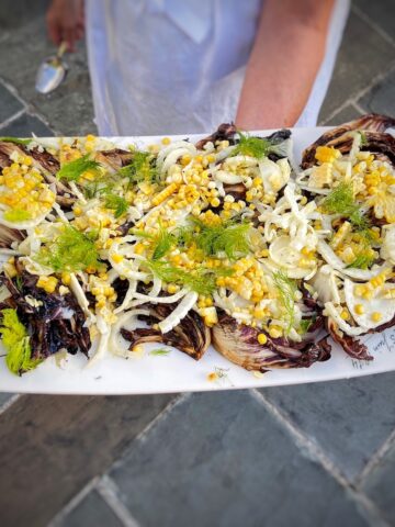 Grilled Radicchio and Corn Salad