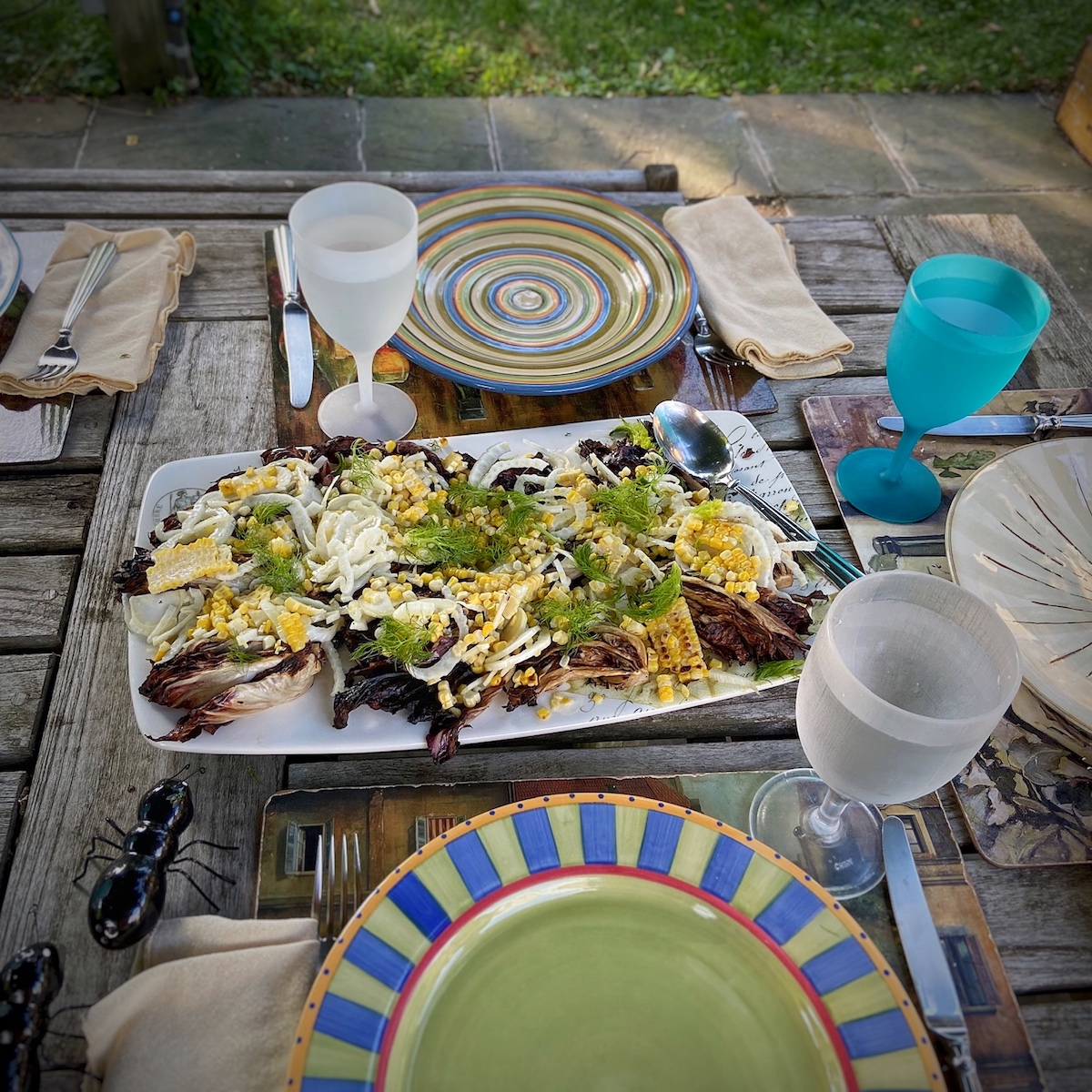 Charred Radicchio and Corn Salad