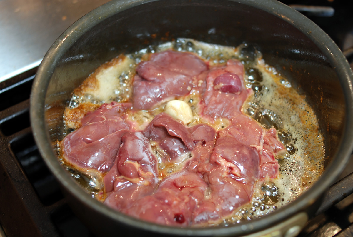 Starting the Chicken Liver Pate